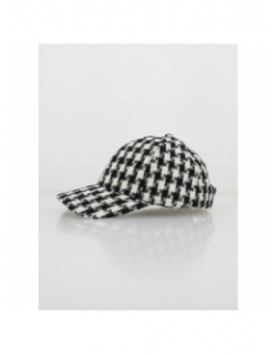 Casquette motif nid de poule yoyo noir blanc femme - Only