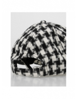 Casquette motif nid de poule yoyo noir blanc femme - Only