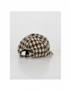 Casquette motif nid de poule yoyo beige marron femme - Only