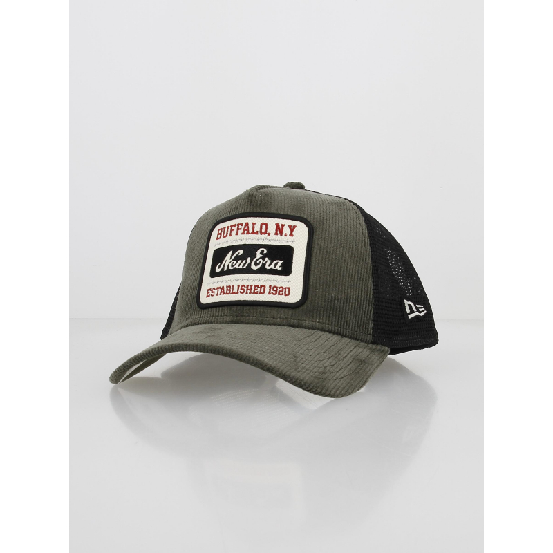 Casquette trucker velours cord kaki noir - New Era