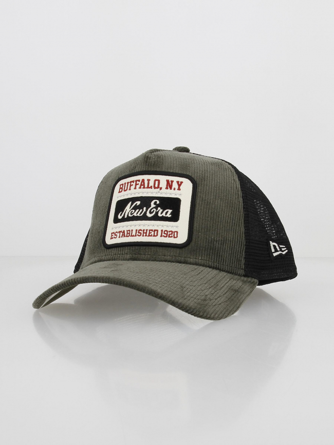 Casquette trucker velours cord kaki noir - New Era