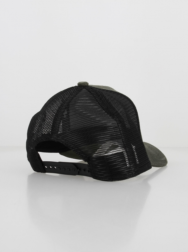 Casquette trucker velours cord kaki noir - New Era