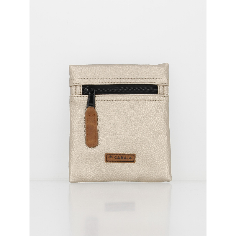 Pochette mini sac à dos simili cuir casbah doré - Cabaïa