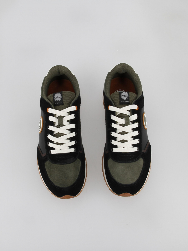 Baskets travis block noir kaki orange homme - Colmar