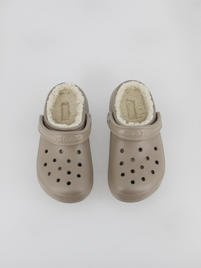 Crocs sabots fourrés lined beige - Crocs