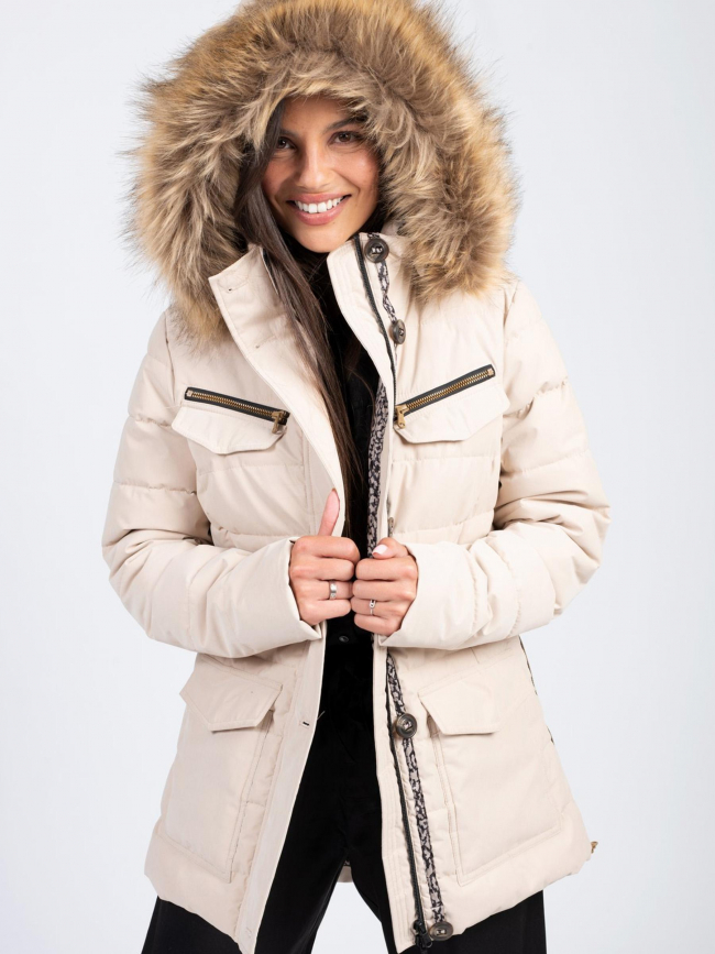 Doudoune parka yazoo beige femme - Sun Valley