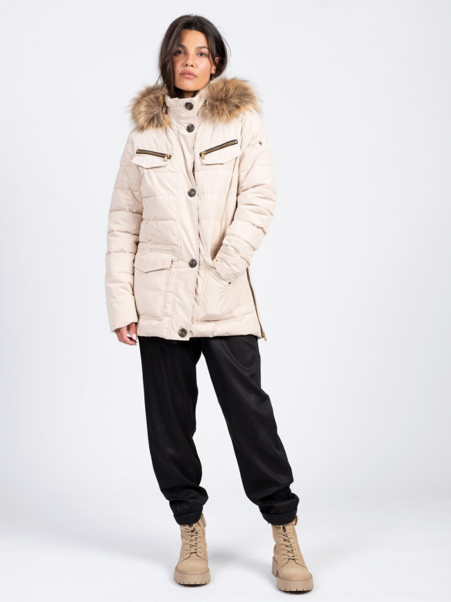 Doudoune parka yazoo beige femme - Sun Valley