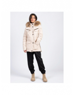 Doudoune parka yazoo beige femme - Sun Valley