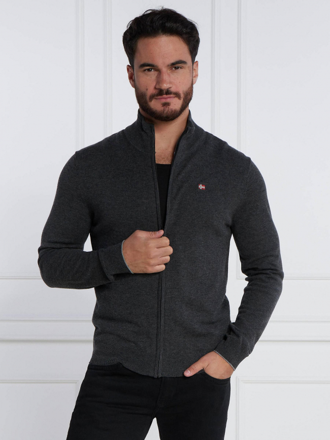 Gilet en laine damavand gris foncé homme - Napapijri