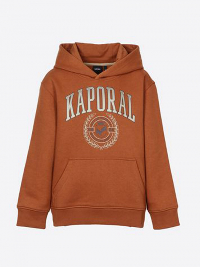 Sweat à capuche edvin marron garçon - Kaporal