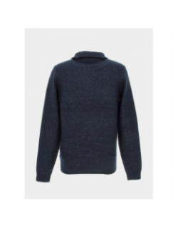 Pull col montant boutonné bleu marine homme - Petrol Industries