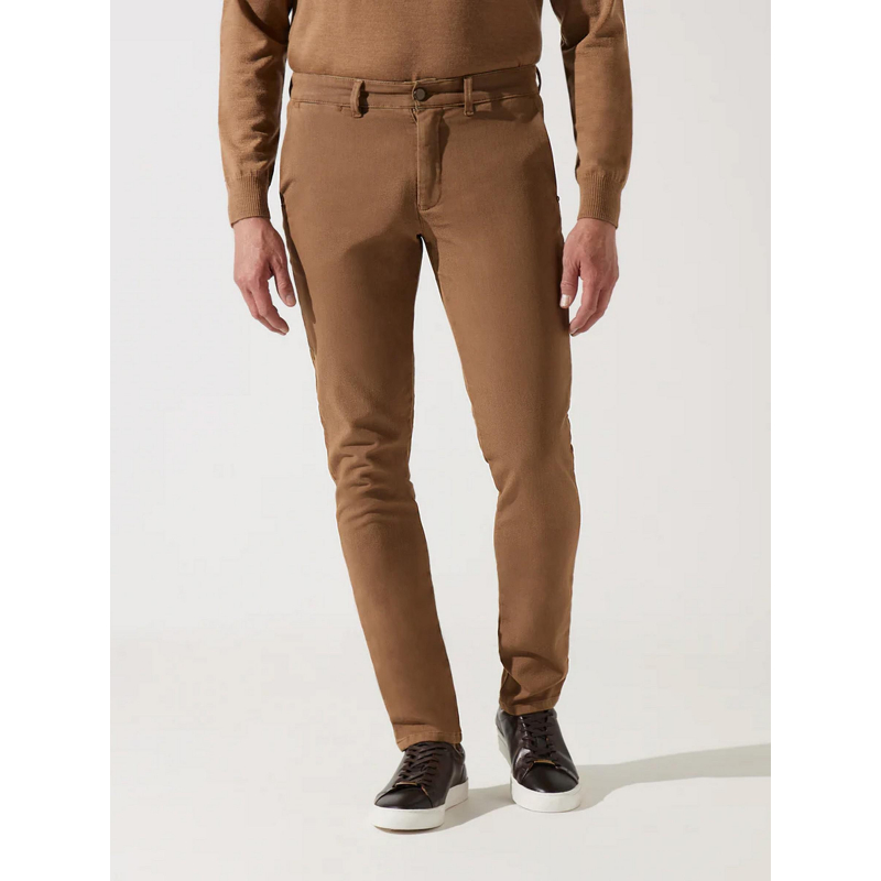 Pantalon chino slim verfait marron homme - Izac