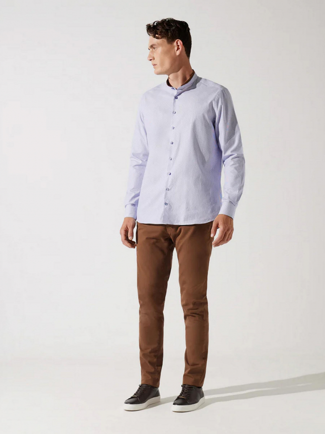 Chemise rayée johan bleu homme - Izac