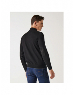 Pull col zippé camionneur bacary noir homme - Izac