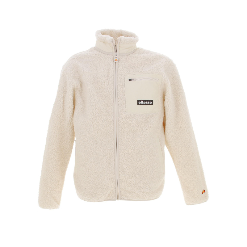 Veste polaire sherpa este blanc écru homme - Ellesse