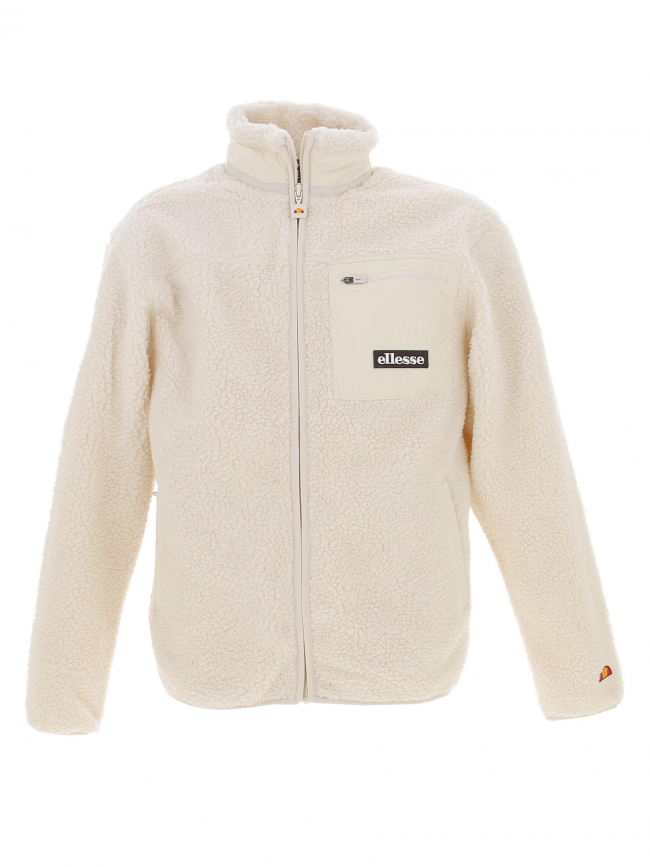 Veste polaire sherpa este blanc écru homme - Ellesse