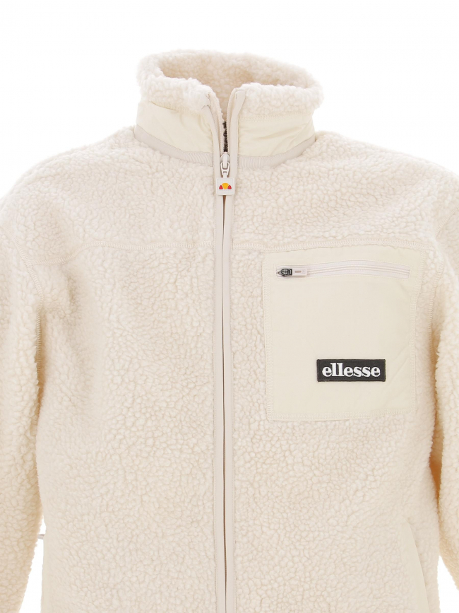 Veste polaire sherpa este blanc écru homme - Ellesse