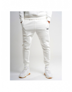 Jogging uni logo brodé dovil blanc homme - Comme Des Loups