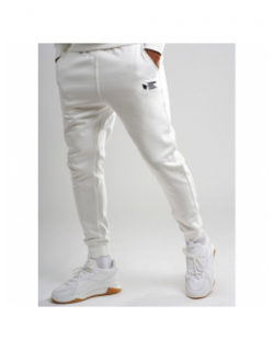 Jogging uni logo brodé dovil blanc homme - Comme Des Loups