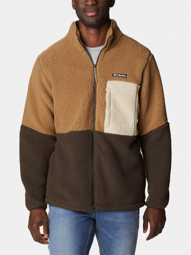 Veste polaire sherpa mountainside marron homme - Columbia