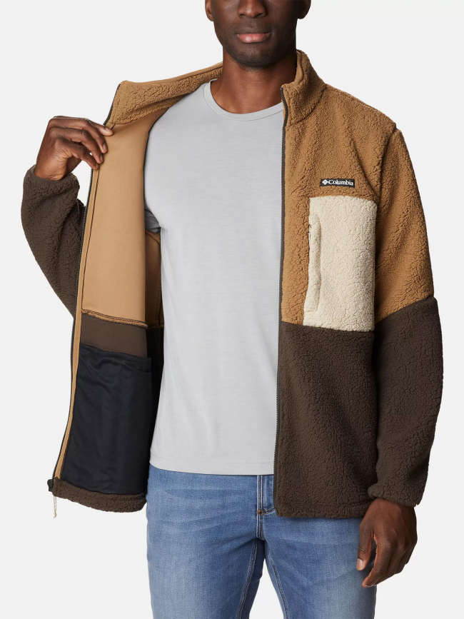 Veste polaire sherpa mountainside marron homme - Columbia