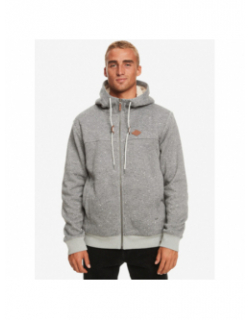 Sweat zippé à capuche fourré cypress gris homme - Quiksilver