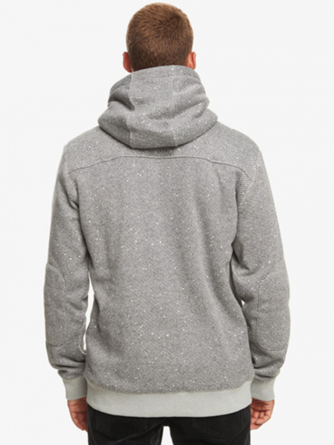 Sweat zippé à capuche fourré cypress gris homme - Quiksilver