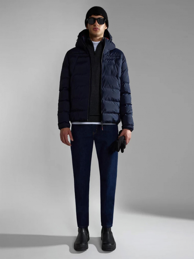 Doudoune d'hiver newton bleu marine homme - Napapijri