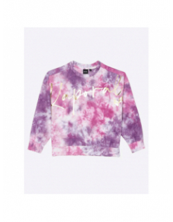 Sweat tie dye krya rose violet fille - Kaporal