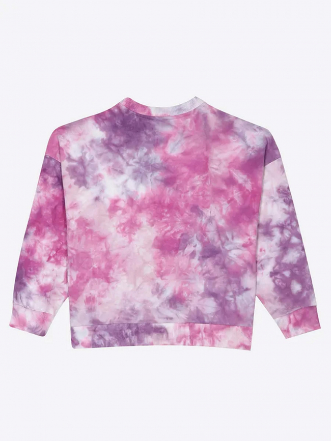 Sweat tie dye krya rose violet fille - Kaporal