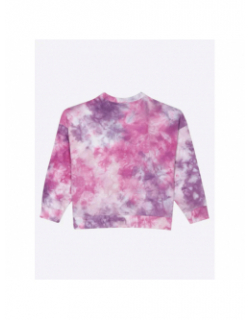 Sweat tie dye krya rose violet fille - Kaporal