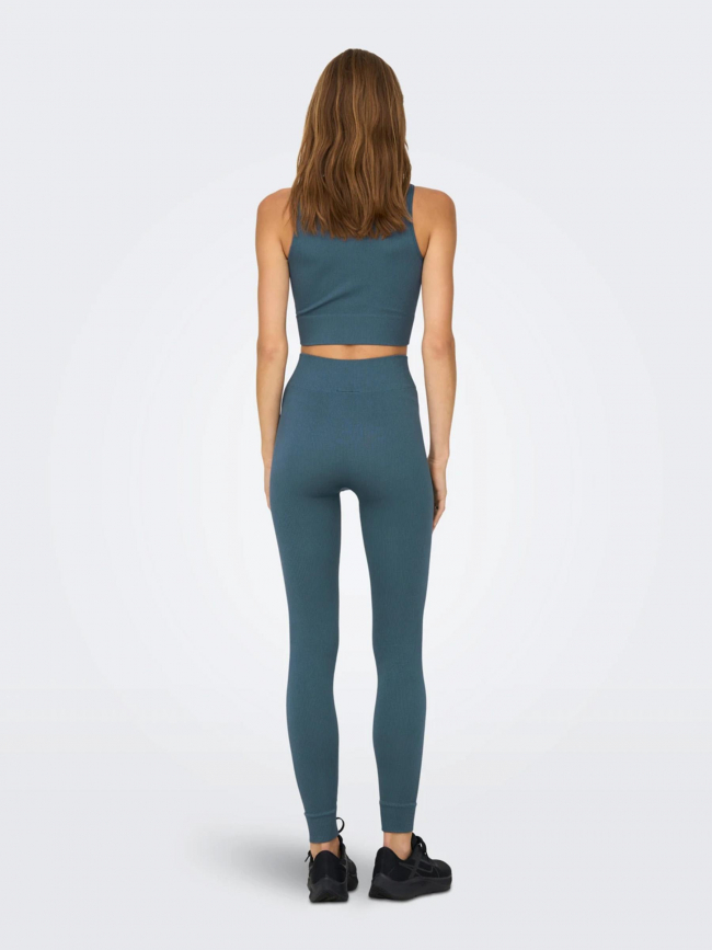 Legging côtelé jaia life play bleu femme - Only