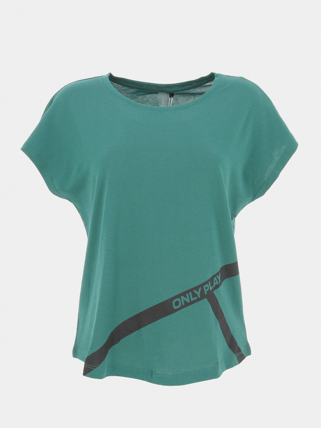 T-shirt loose bondy life play vert femme - Only