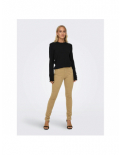 Pantalon effet velours blush beige femme - Only