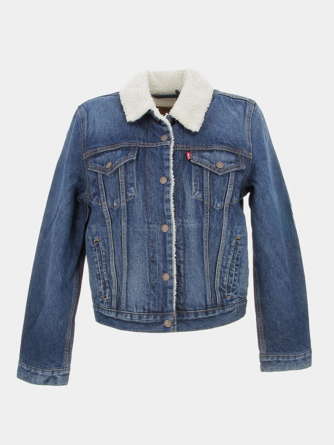 Veste en jean sherpa original trucker bleu femme - Levi's