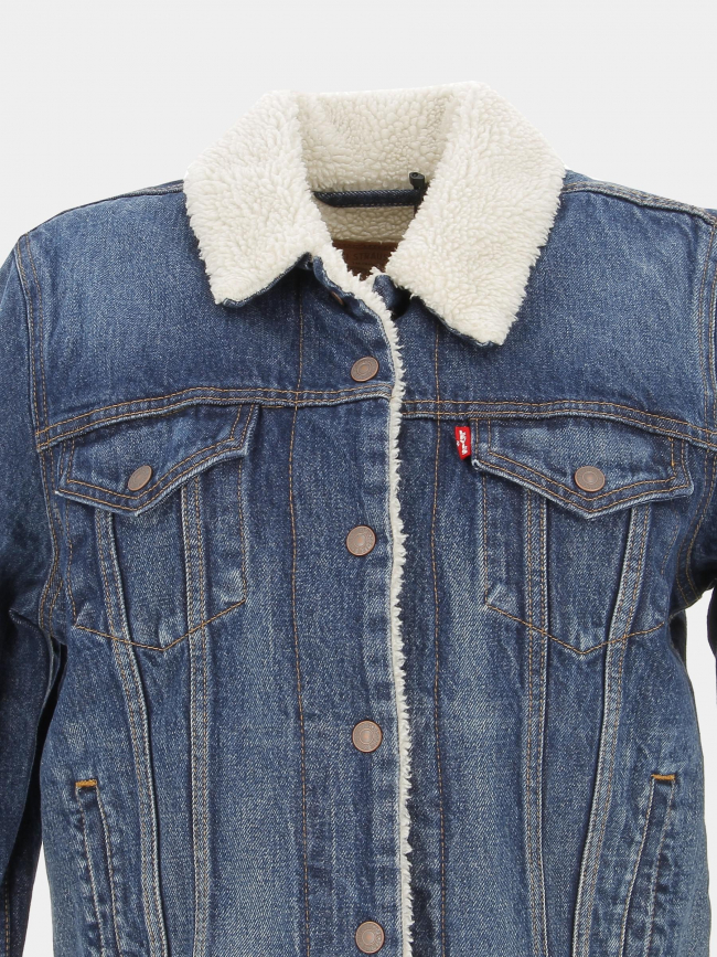 Veste en jean sherpa original trucker bleu femme - Levi's