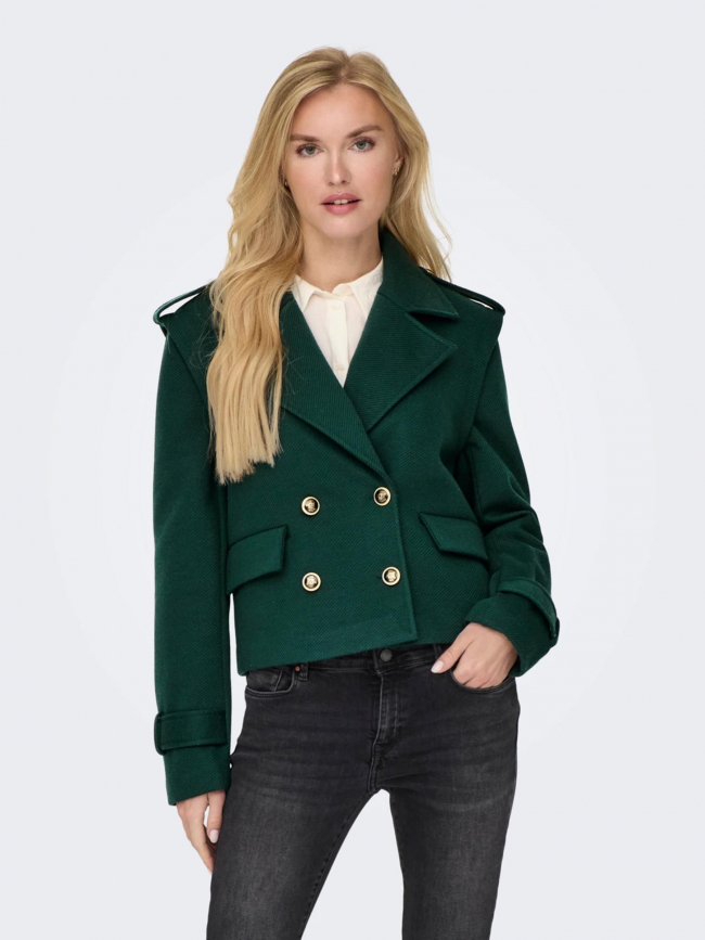 Veste crop molly vert femme - Only