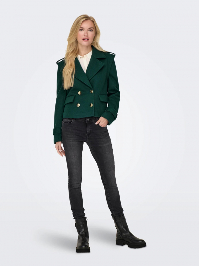 Veste crop molly vert femme - Only