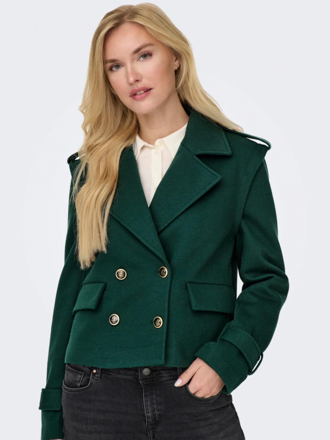 Veste crop molly vert femme - Only