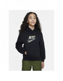 Sweat à capuche club swoosh camouflage noir enfant - Nike