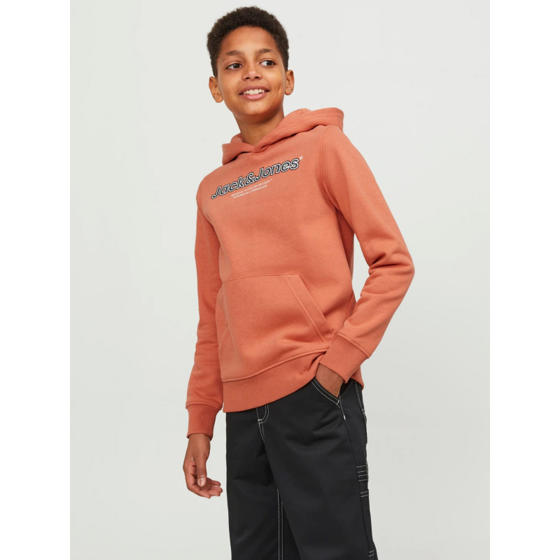 Sweat à capuche lakewood orange garçon - Jack & Jones