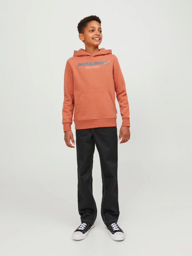 Sweat à capuche lakewood orange garçon - Jack & Jones