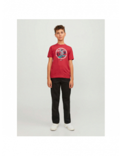 T-shirt christmas skull rouge enfant - Jack & Jones