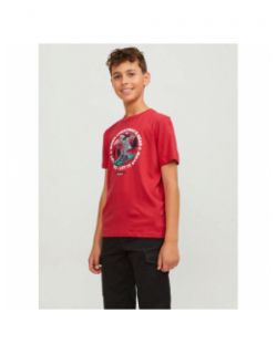 T-shirt christmas skull rouge enfant - Jack & Jones