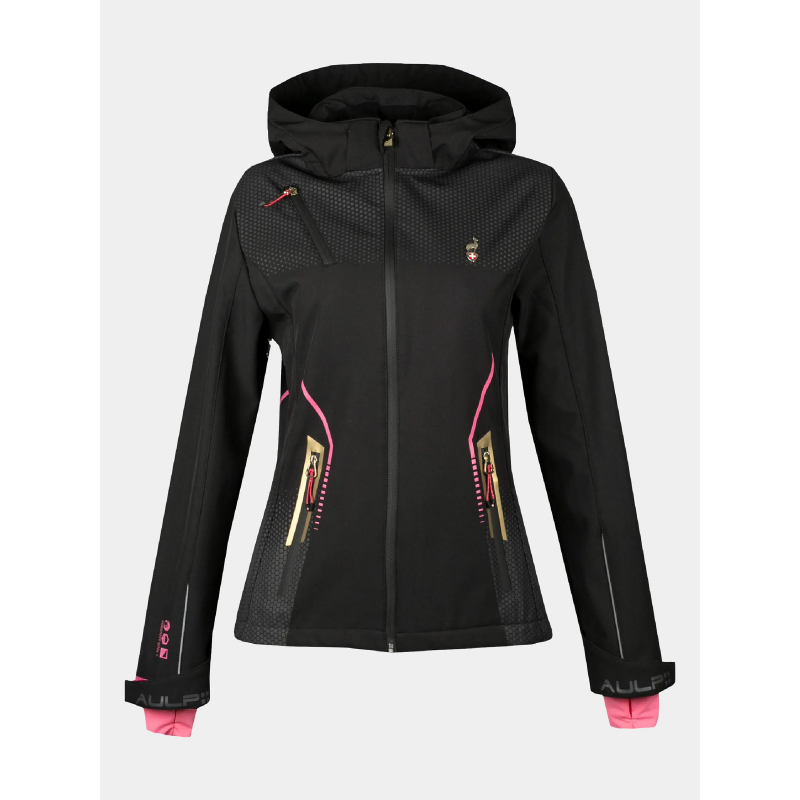 Veste softshell eperi rose noir femme - Aulp