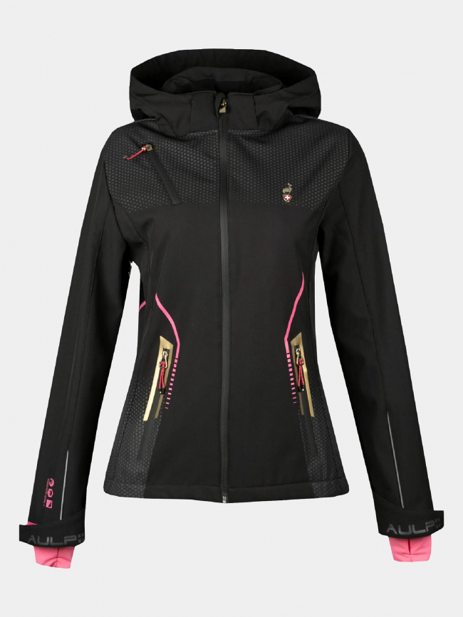 Veste softshell eperi rose noir femme - Aulp