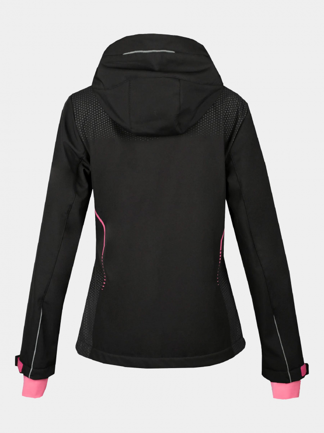 Veste softshell eperi rose noir femme - Aulp