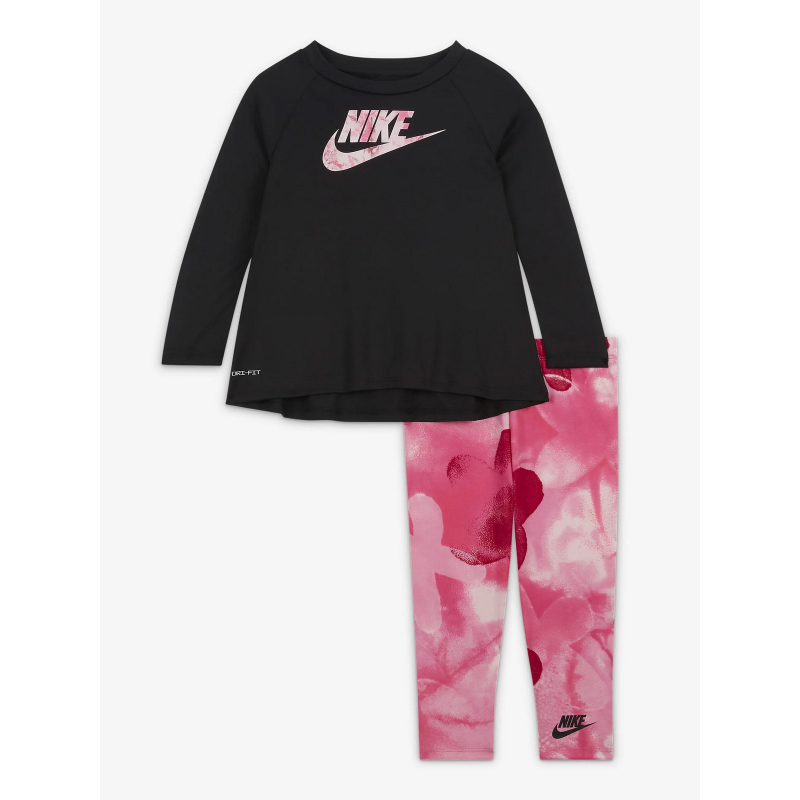 Ensemble legging t-shirt dri-fit noir rose fille - Nike