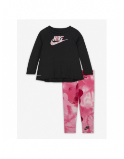 Ensemble legging t-shirt dri-fit noir rose fille - Nike