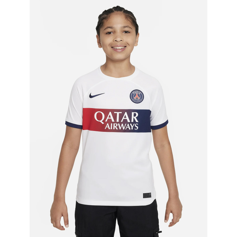 Maillot de football PSG quatar airways blanc enfant - Nike